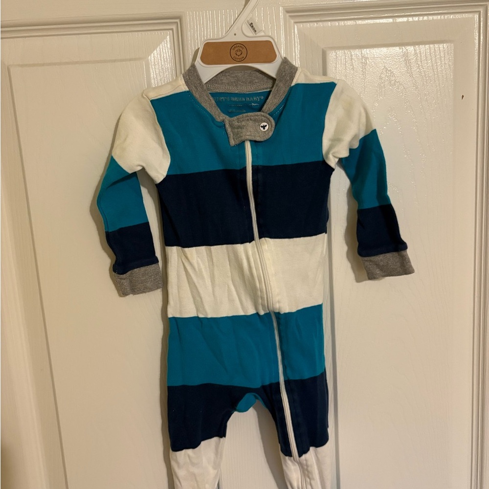 Burt's Bees Striped Sleep & Play 3-6m